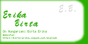 erika birta business card